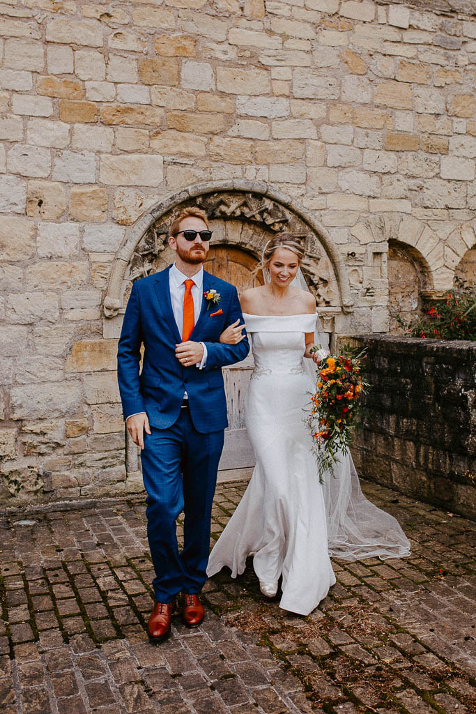 Cool wedding couple at Priory Barn & Cottages wedding venue in Whetherby